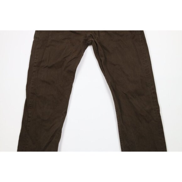 Vintage Y2K Levis 502 Mens 33x30 Faded Slim Fit Tapered Leg Jeans Dark Brown - Picture 3 of 16